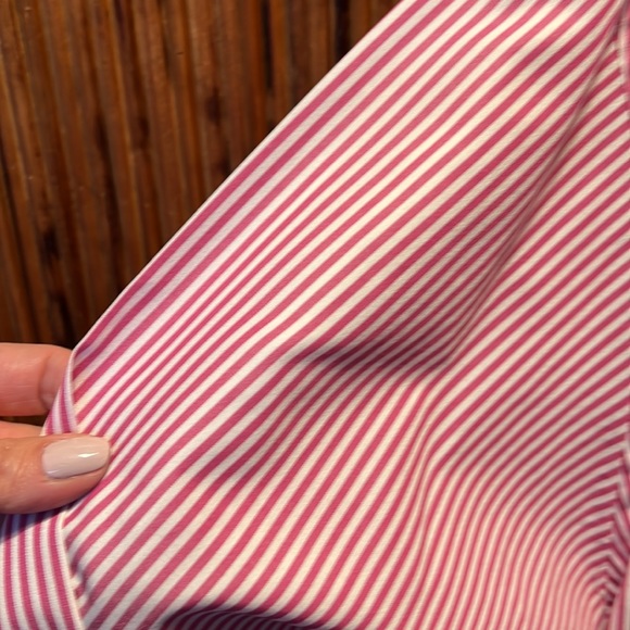 Jos. A. Bank Travelers Collection Red and White Striped Button Down Shirt - Picture 3 of 5